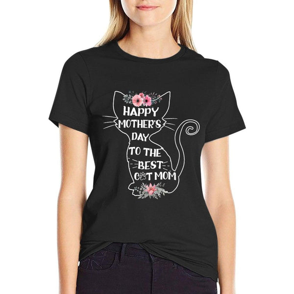 Happy Mother's Day To The Best Cat Mom Mothers Day Cat Lover T-Shirt