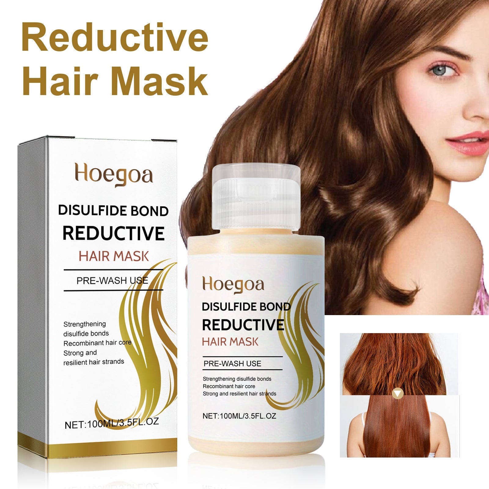 Disulfide Bond Reductive Hair Mask, Repair Dry Hair And Frizzy Hair Damaged Strong Supple Hair Mask