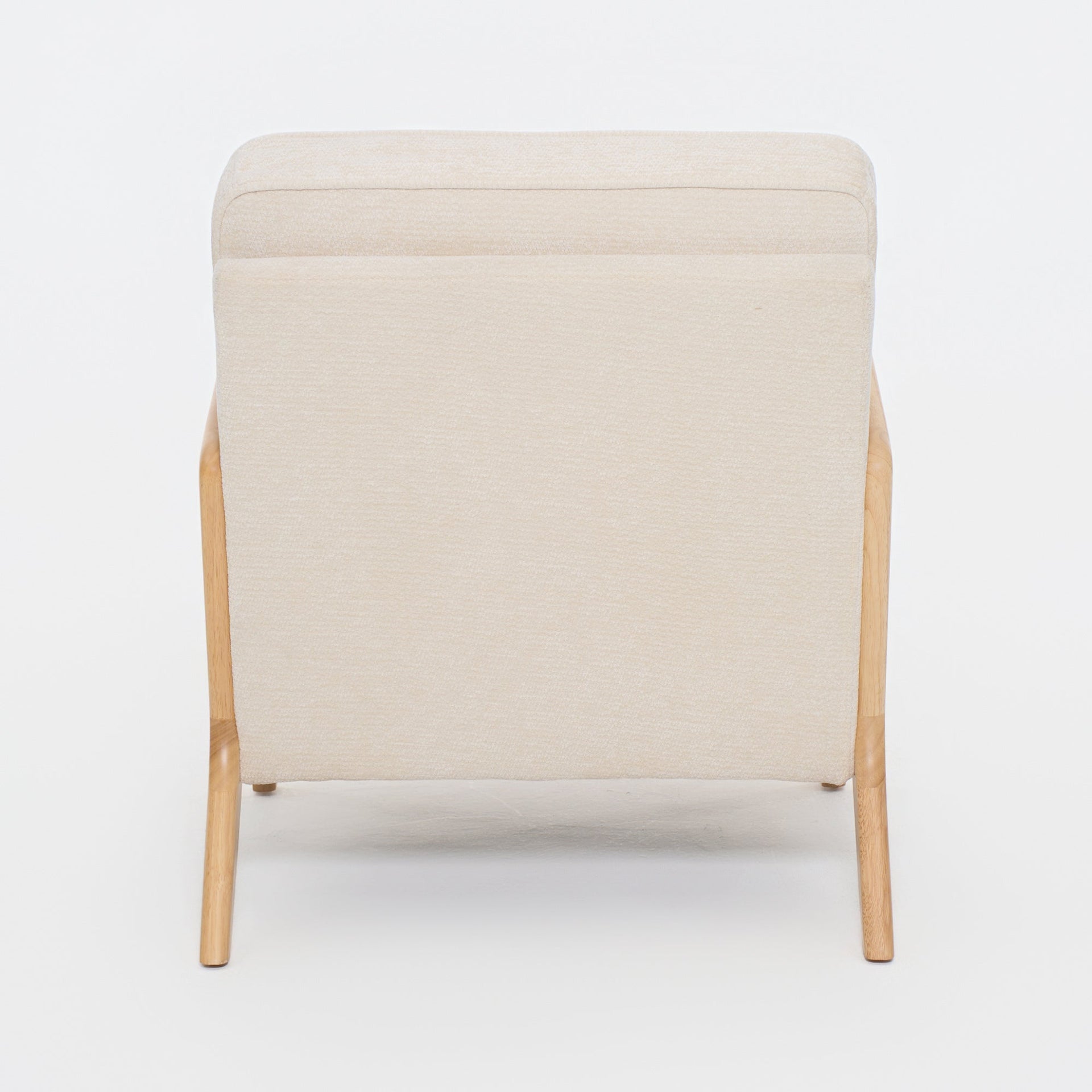 Beige Mid‑Century Accent Chair