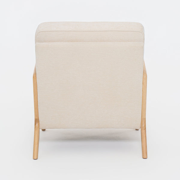 Beige Mid‑Century Accent Chair