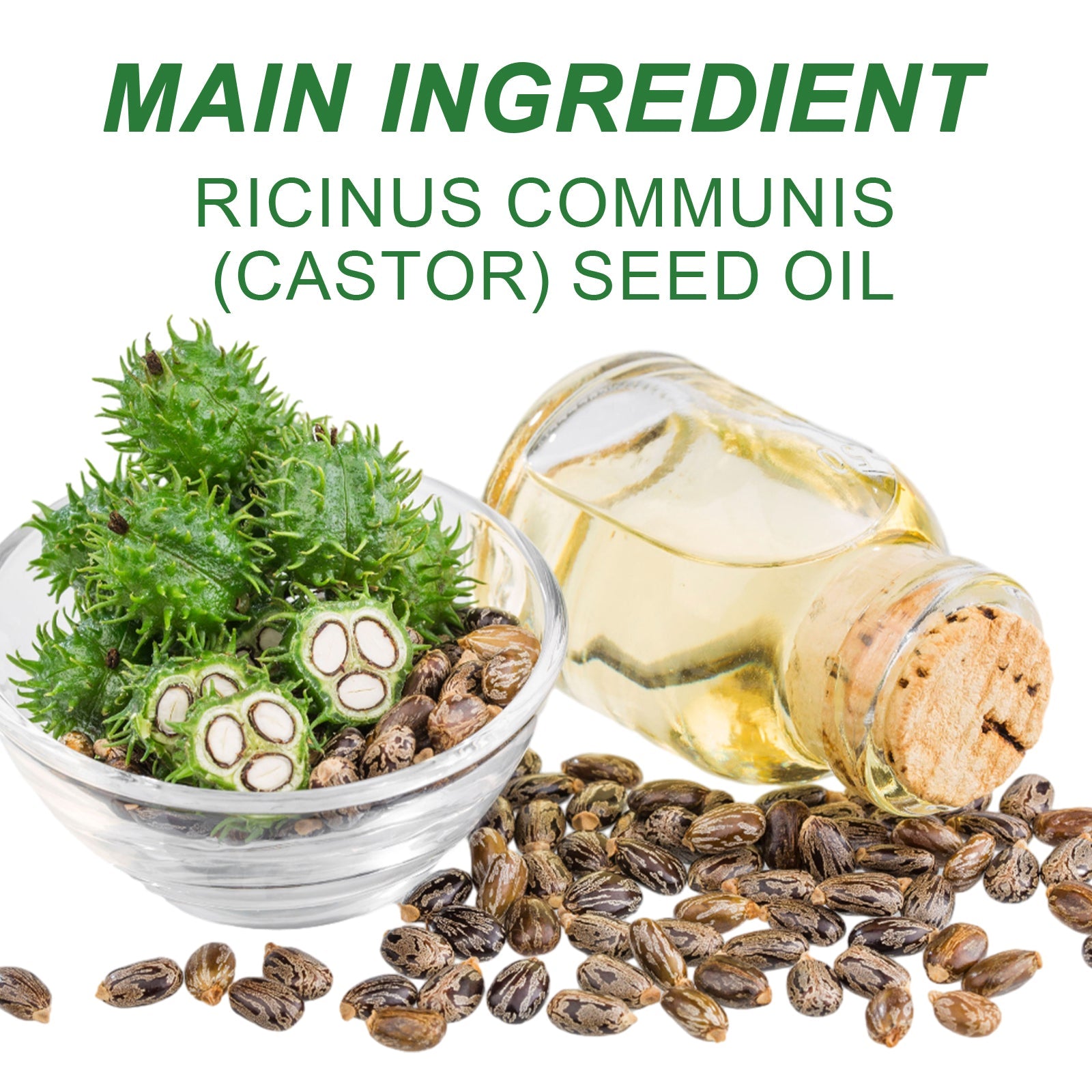 Castor Oil, Nourish And Repair Damaged Hair Dry Strength Solid Hair Smooth Hair Oil