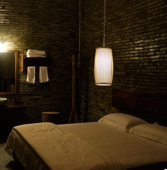 Southeast Asia bamboo plait hall staircase decoration lamp Decorbites