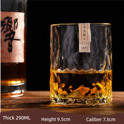 Handmade Japanese ice patterned glass hammer patterned foreign wine glass crystal glass