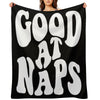 Good At Naps Throw Blanket