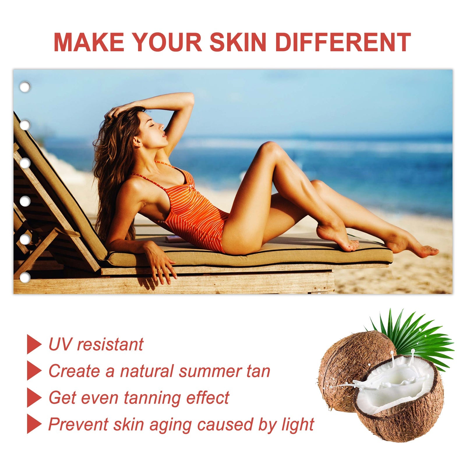 Tanning Mousse, Summer Outdoor Seaside Help Sun Moisturizing Skin Natural Fashion Wheat Color