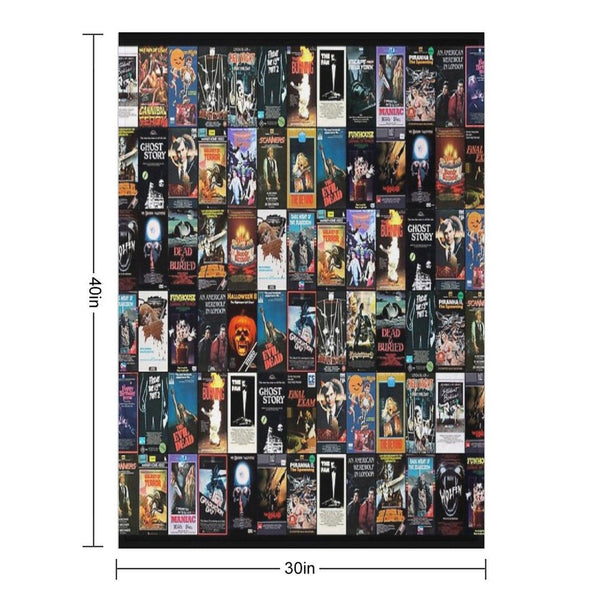 RETRO HORROR VHS ARTWORK - 1981 Throw Blanket