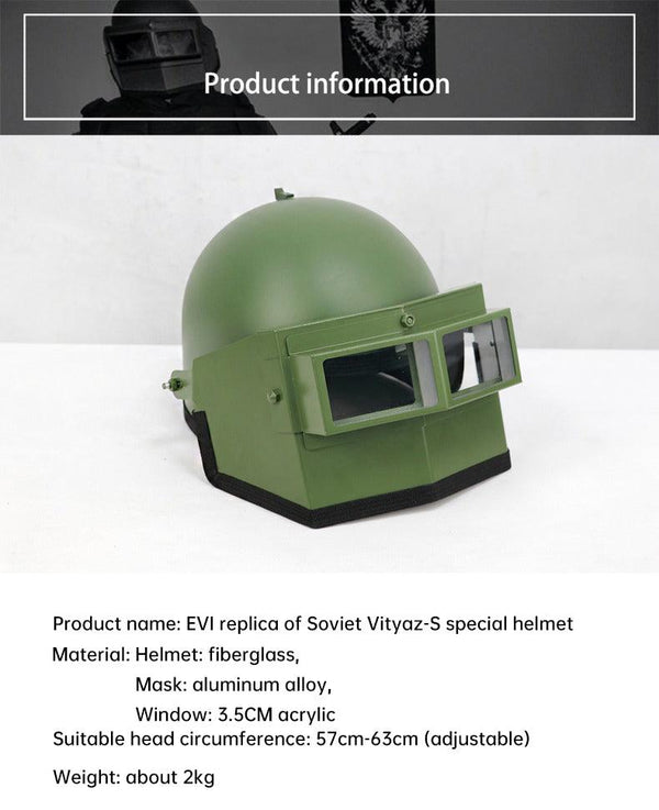 Cold War - era EVI Soviet/Russian Special Forces Vityaz - S Helmet, Class 6 Helmet, featured in *Escape from Tarkov*