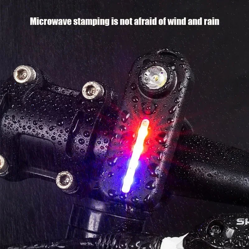 Mini LED Flashlight USB Rechargeable Bike Light Portable Pocket Flashlight Keychain Lamp Bicycle Taillight Flash Warning Light