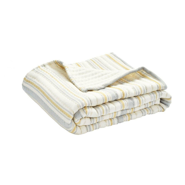 Solange Stripe Kantha Pick Stitch Yarn Dyed Cotton Woven Throw