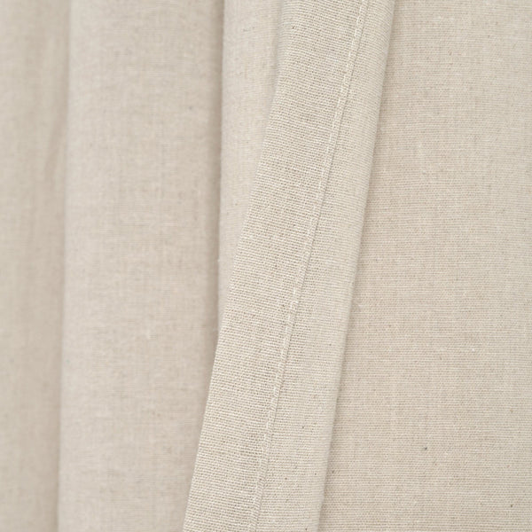 Faux Linen Grommet Window Curtain Panel Set