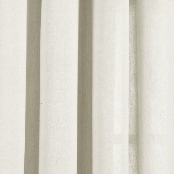 Faux Linen Grommet Window Curtain Panel Set