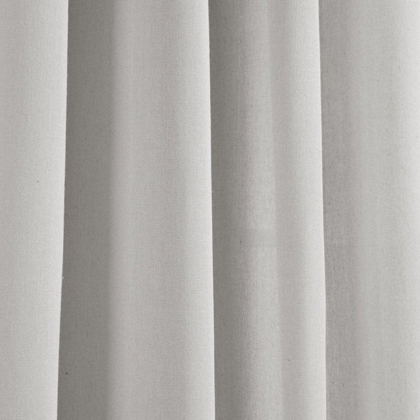 Faux Linen Grommet Window Curtain Panel Set