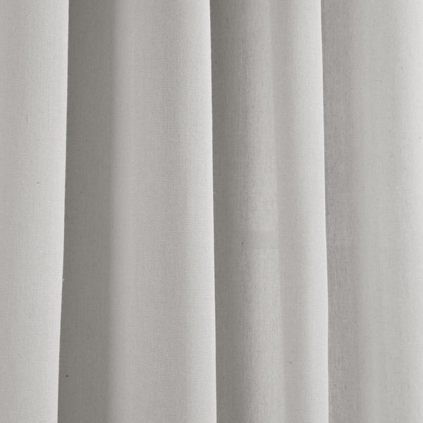 Faux Linen Grommet Window Curtain Panel Set