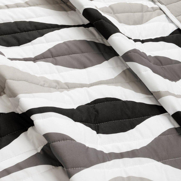 Mid Century Geo Reversible Quilt 3 Piece Set
