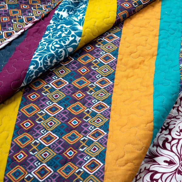 Boho Stripe Quilt Set