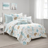 Harbor Life Reversible Quilt Set - Twin XL / Blue_Taupe