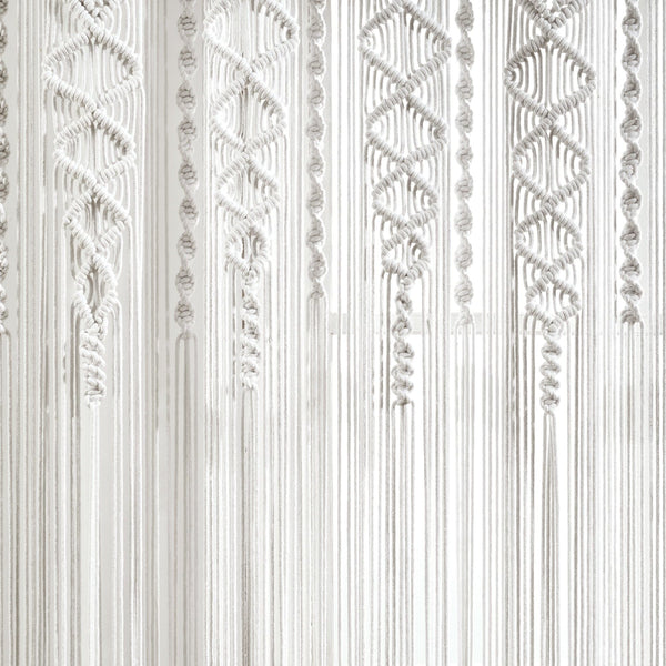 Boho Macrame Textured Cotton Window Curtain