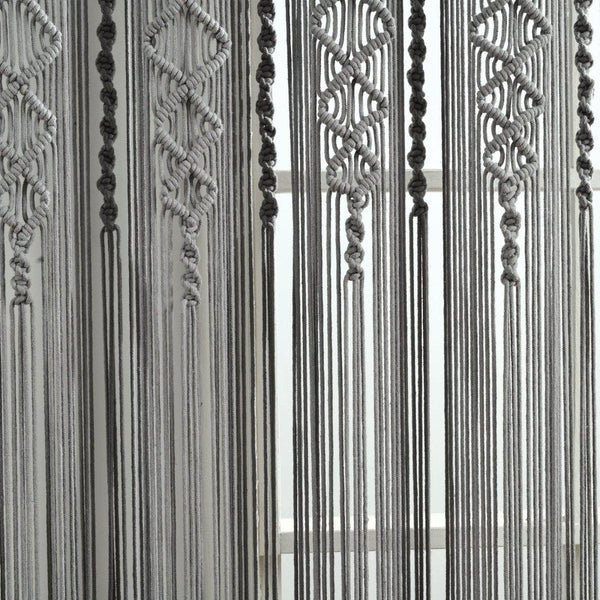 Boho Macrame Textured Cotton Window Curtain