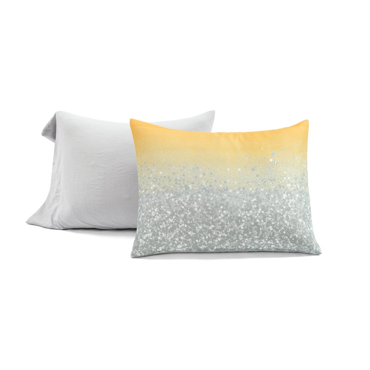 Glitter Ombre Metallic Print Comforter Set With Pillowcases