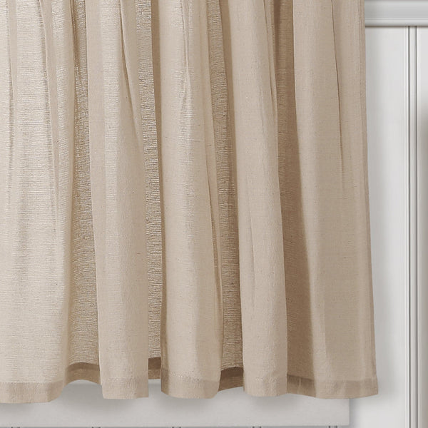Linen Button Kitchen Window Tiers Set