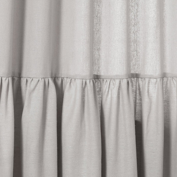Farmhouse Faux Linen Tab Top Window Curtain Panel