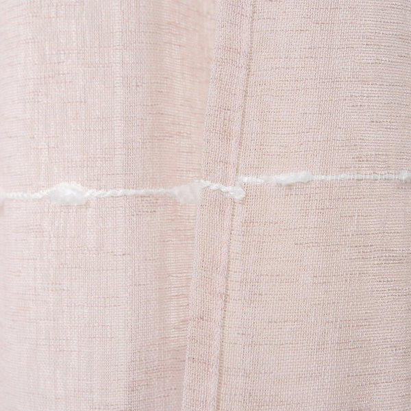 Farmhouse Textured Grommet Sheer Window Curtain Panel Set