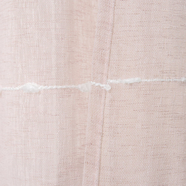 Farmhouse Textured Grommet Sheer Window Curtain Panel Set