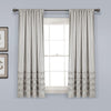 Vintage Stripe Yarn Dyed Window Curtain Panel Set - 40"W x 63"L / Gray