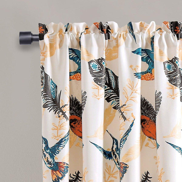 Bird Breeze Light Filtering Window Curtain Set