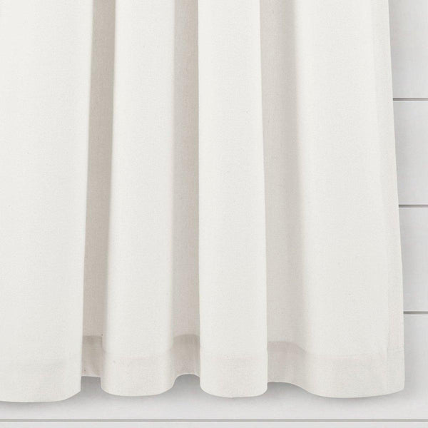 Farmhouse Boho Stripe Woven Tassel Yarn Dyed Recycled Cotton Blend Window Curtain Panel Set