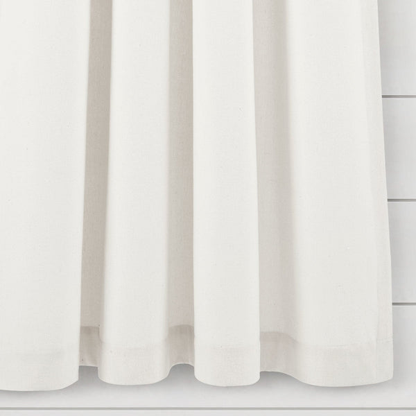 Farmhouse Boho Stripe Woven Tassel Yarn Dyed Recycled Cotton Blend Window Curtain Panel Set