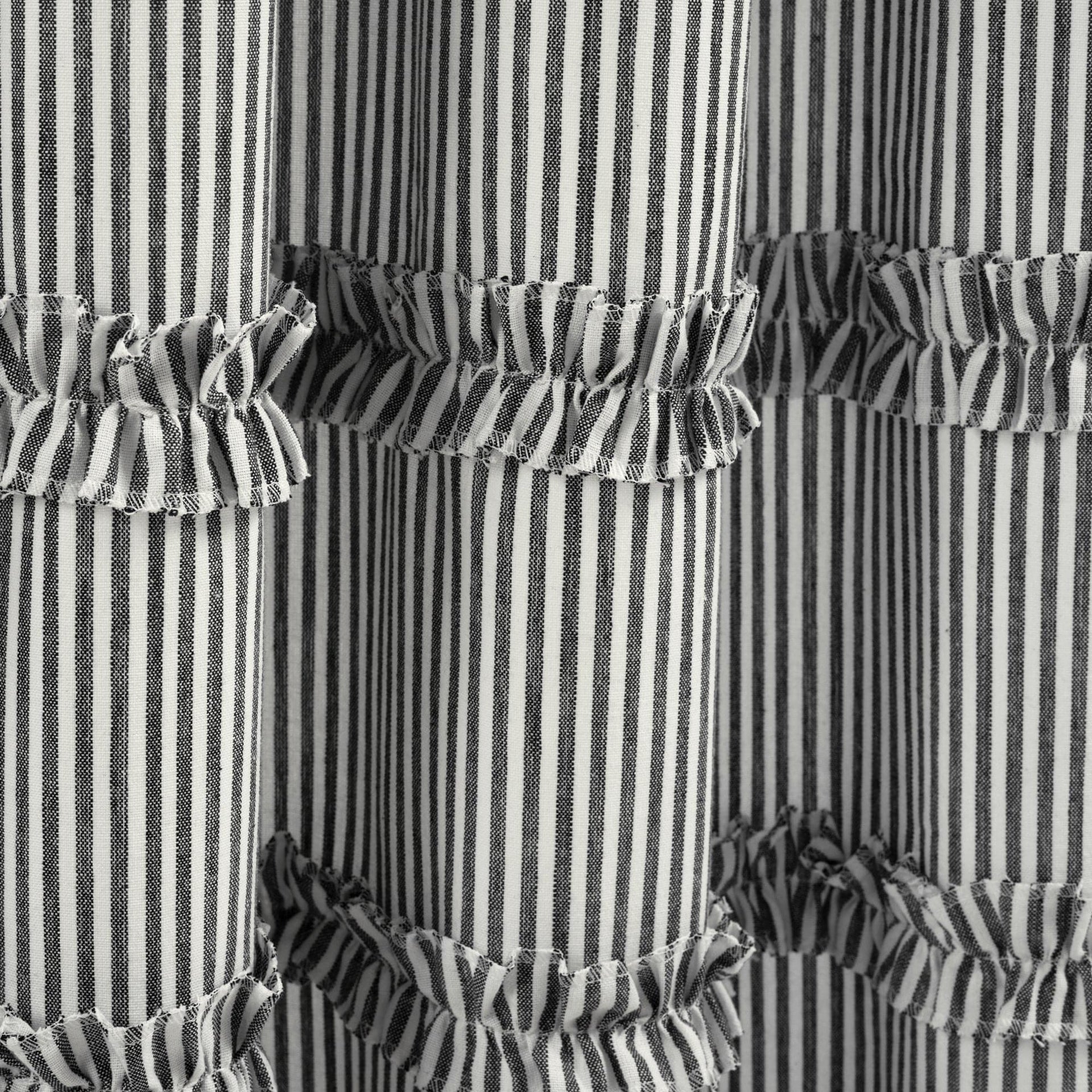 Vintage Stripe Yarn Dyed Window Curtain Panel Set