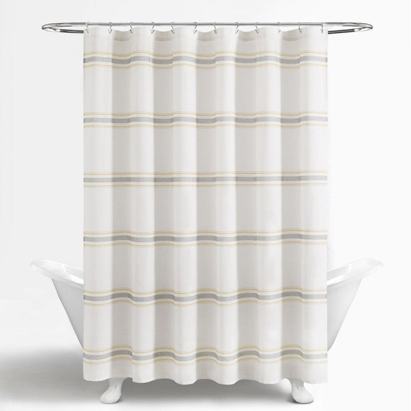 Farmhouse Stripe 100% Cotton Shower Curtain