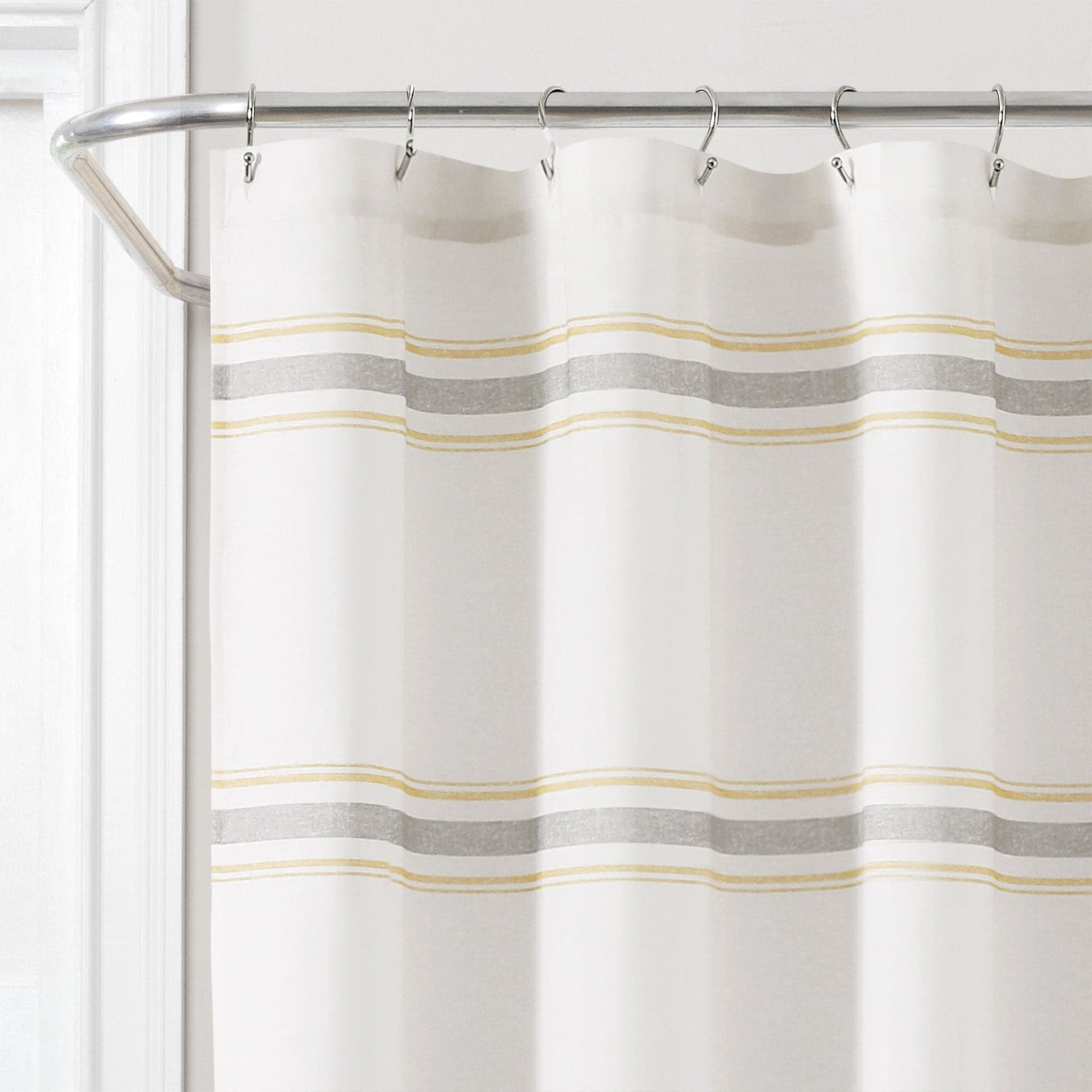 Farmhouse Stripe 100% Cotton Shower Curtain