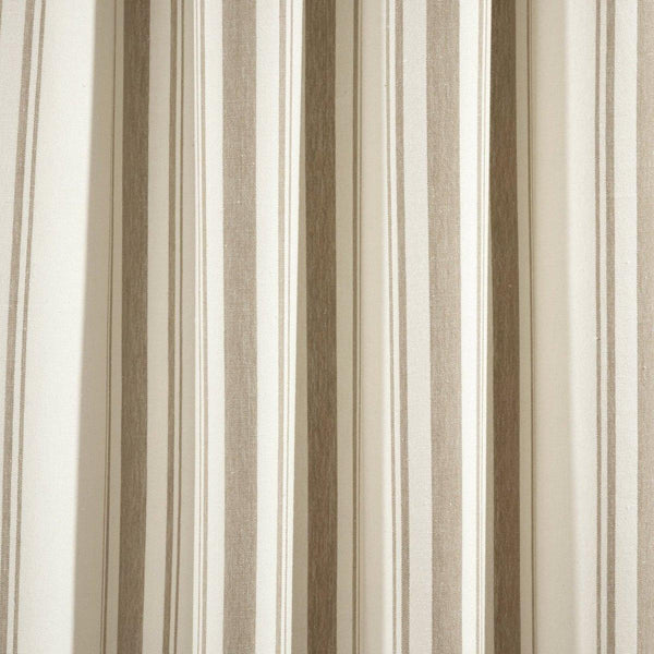 Farmhouse Stripe Yarn Dyed Recycled Cotton Blend Window Curtain Panel Set