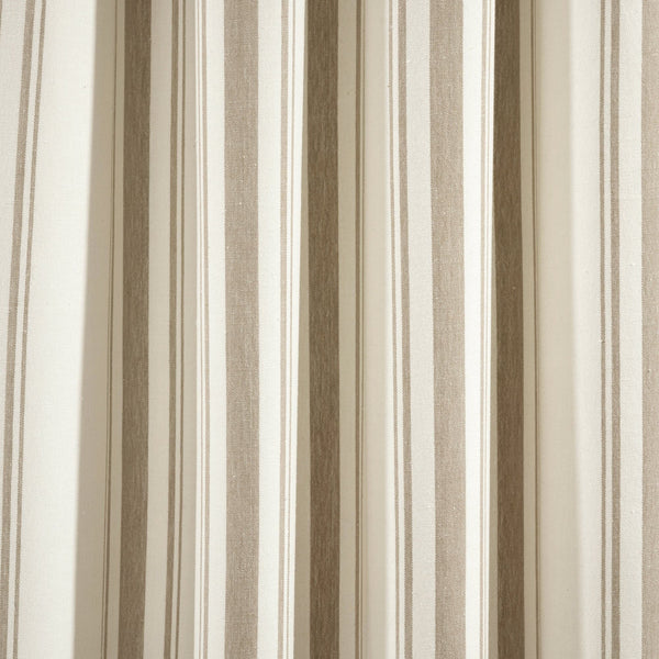 Farmhouse Stripe Yarn Dyed Recycled Cotton Blend Window Curtain Panel Set