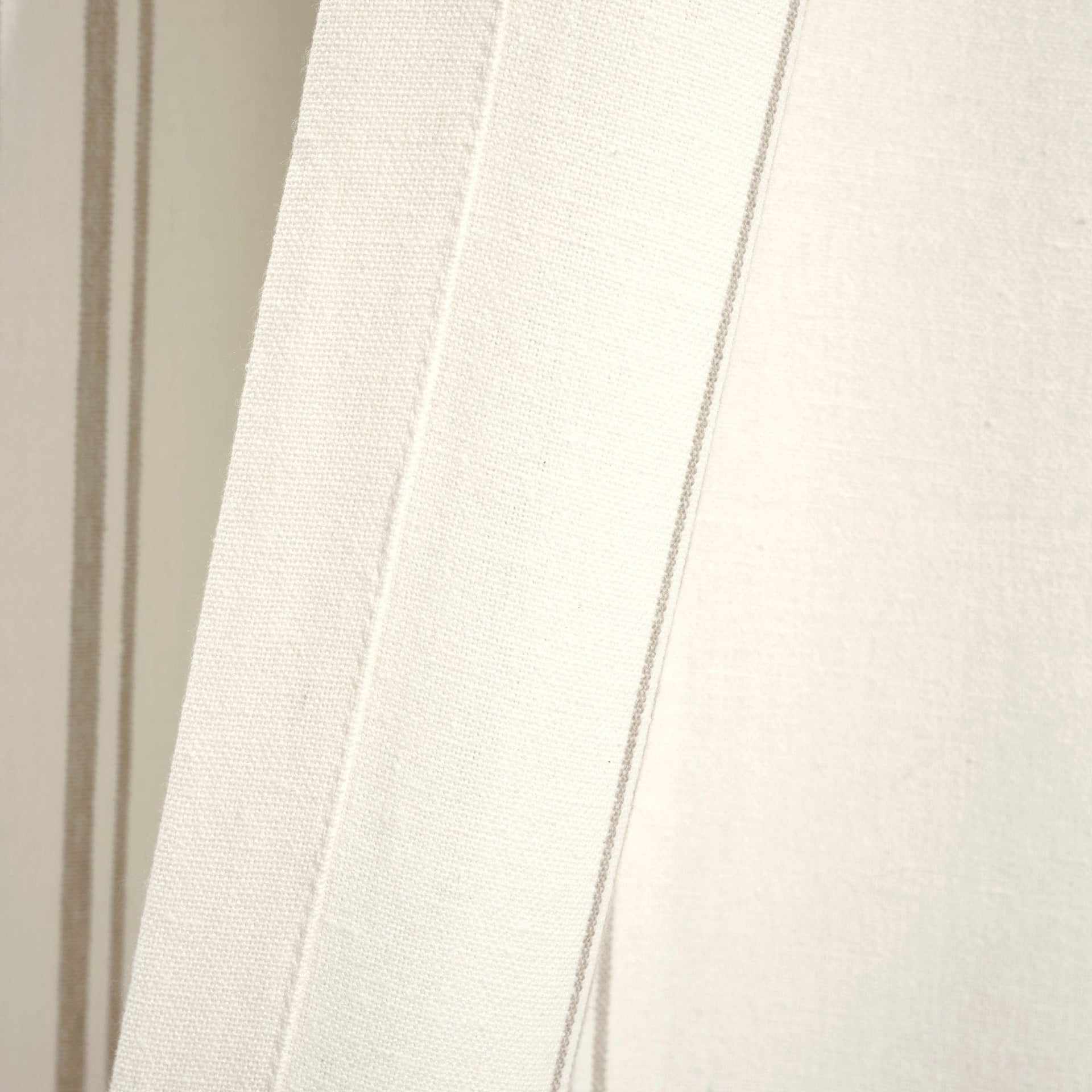 Farmhouse Stripe Yarn Dyed Recycled Cotton Blend Window Curtain Panel Set