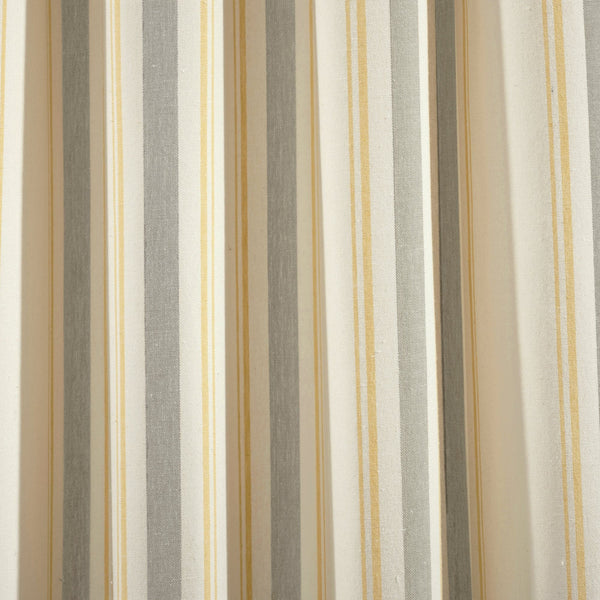 Farmhouse Stripe Yarn Dyed Recycled Cotton Blend Window Curtain Panel Set
