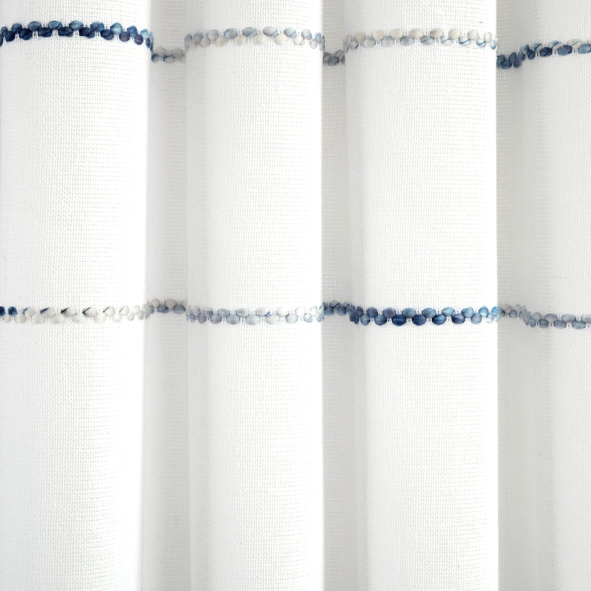 Farmhouse Boho Stripe Woven Tassel Yarn Dyed Recycled Cotton Blend Window Curtain Panel Set