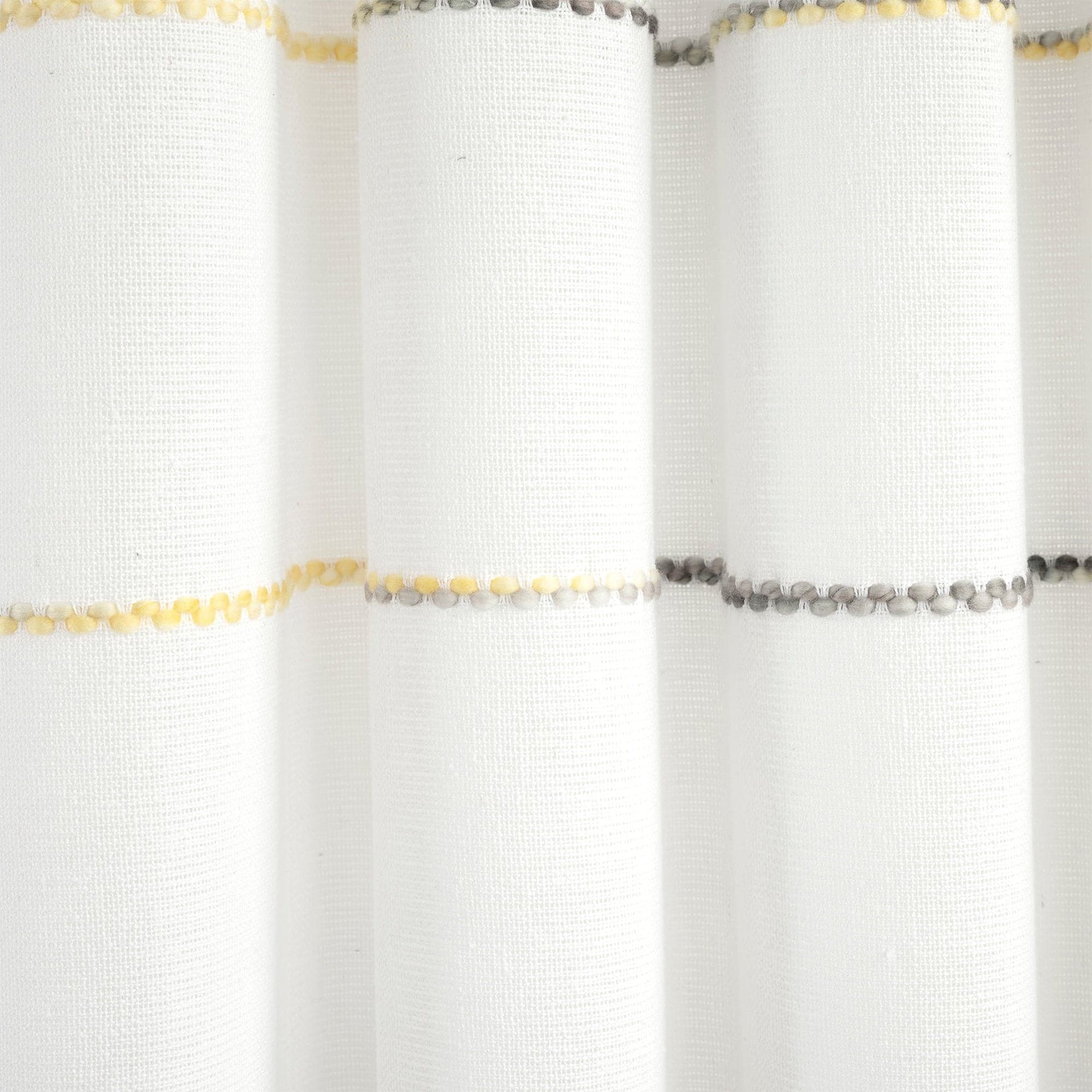 Farmhouse Boho Stripe Woven Tassel Yarn Dyed Recycled Cotton Blend Window Curtain Panel Set