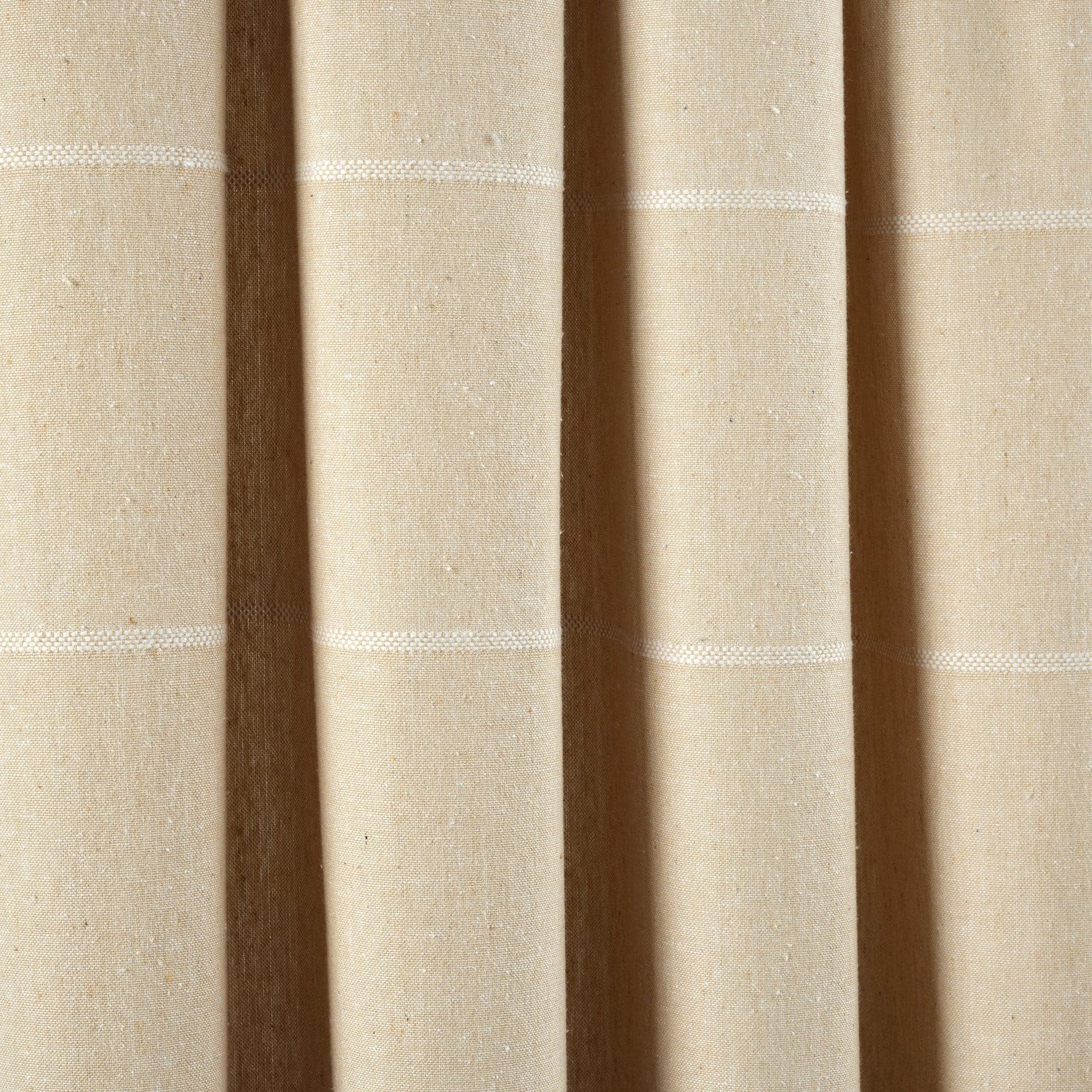 Farmhouse Boho Stripe Woven Tassel Yarn Dyed Recycled Cotton Blend Window Curtain Panel Set