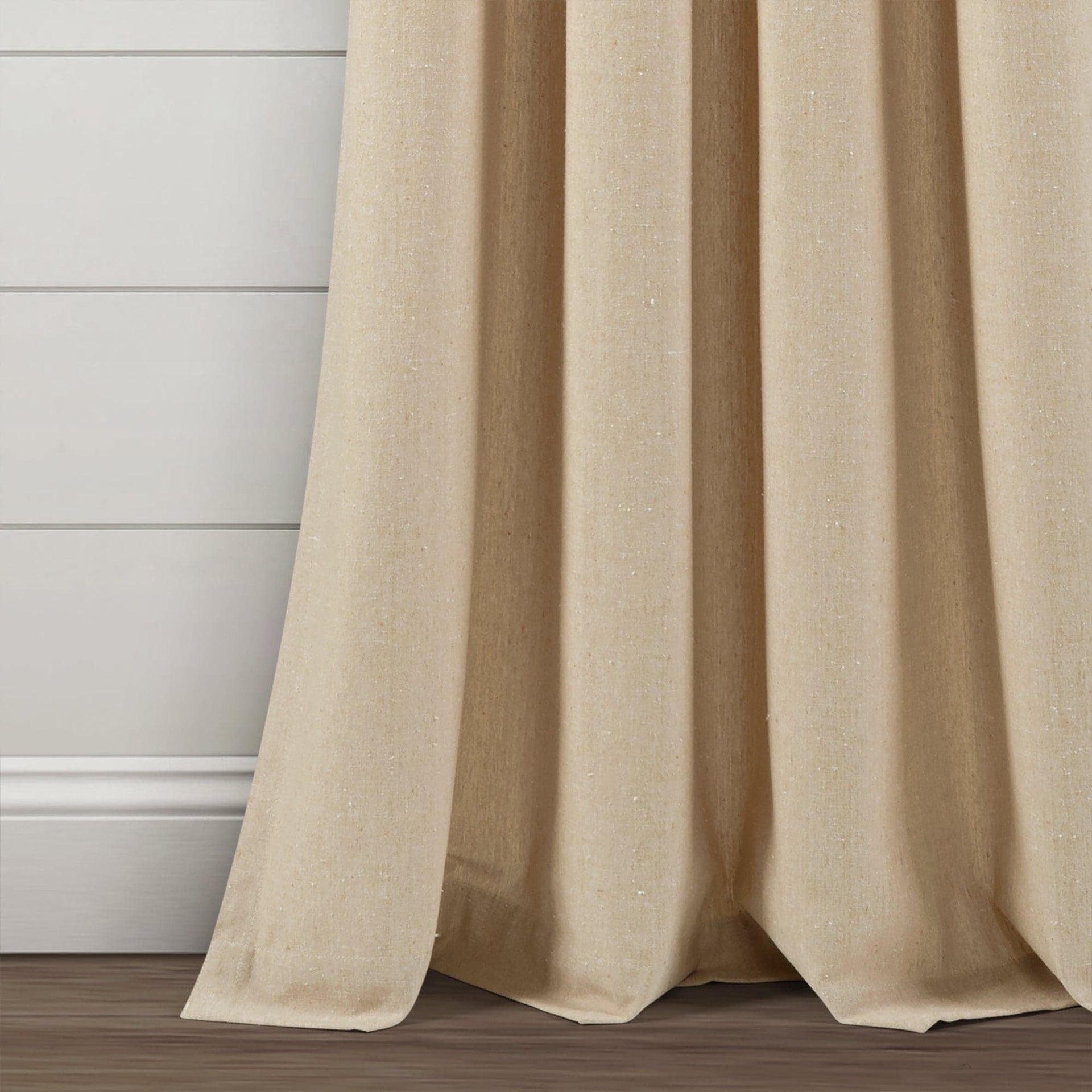 Farmhouse Boho Stripe Woven Tassel Yarn Dyed Recycled Cotton Blend Window Curtain Panel Set