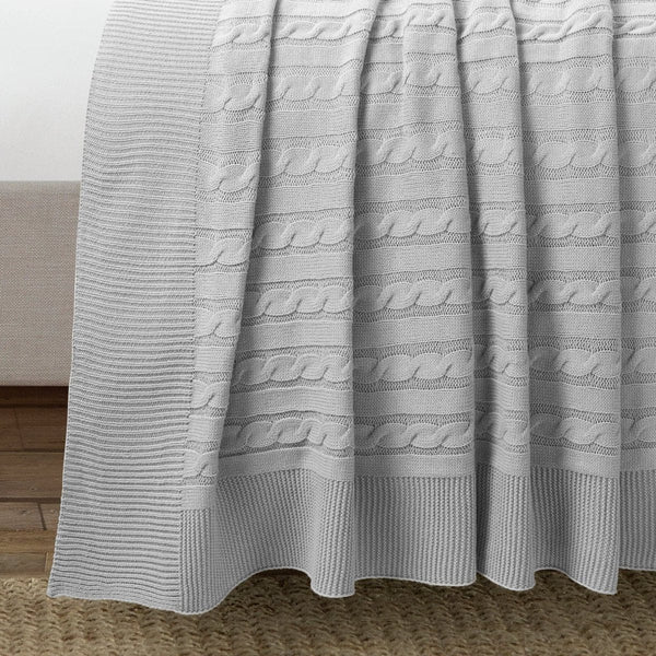 Cable Soft Knitted Blanket/Coverlet