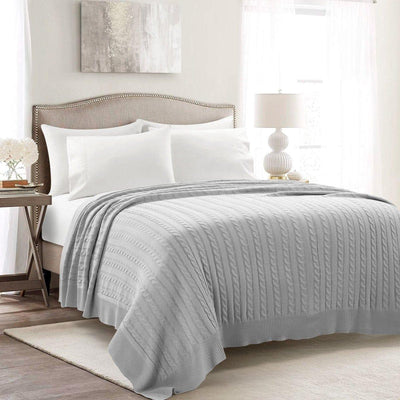 Cable Soft Knitted Blanket/Coverlet