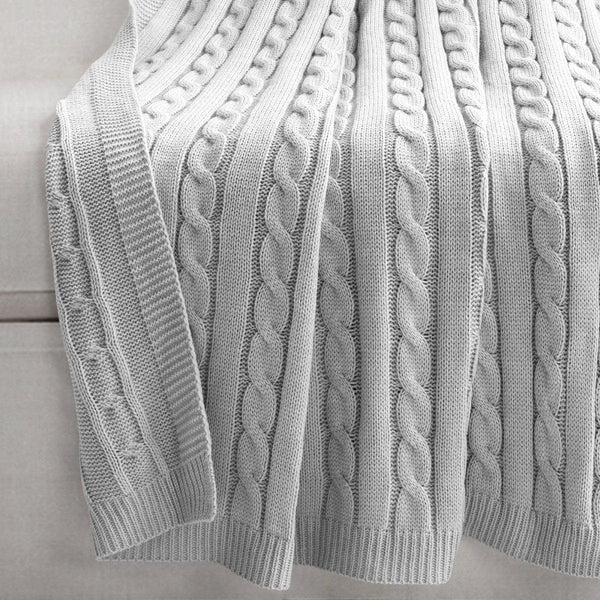 Cable Soft Knitted Throw