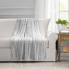 Cable Soft Knitted Throw - 60" x 50" / Light Gray