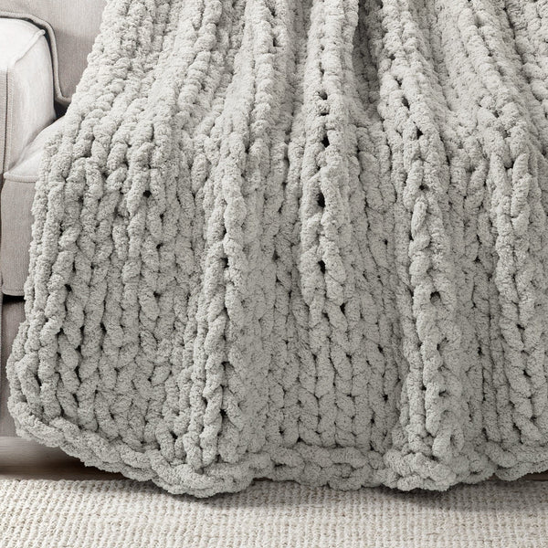 Hygge Ultra Soft Chenille Chunky Knit Throw