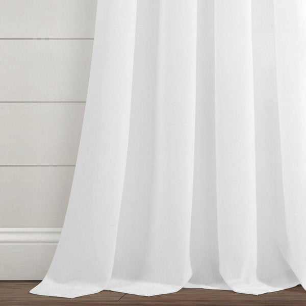 Farmhouse Boho Stripe Woven Tassel Yarn Dyed Recycled Cotton Blend Window Curtain Panel Set