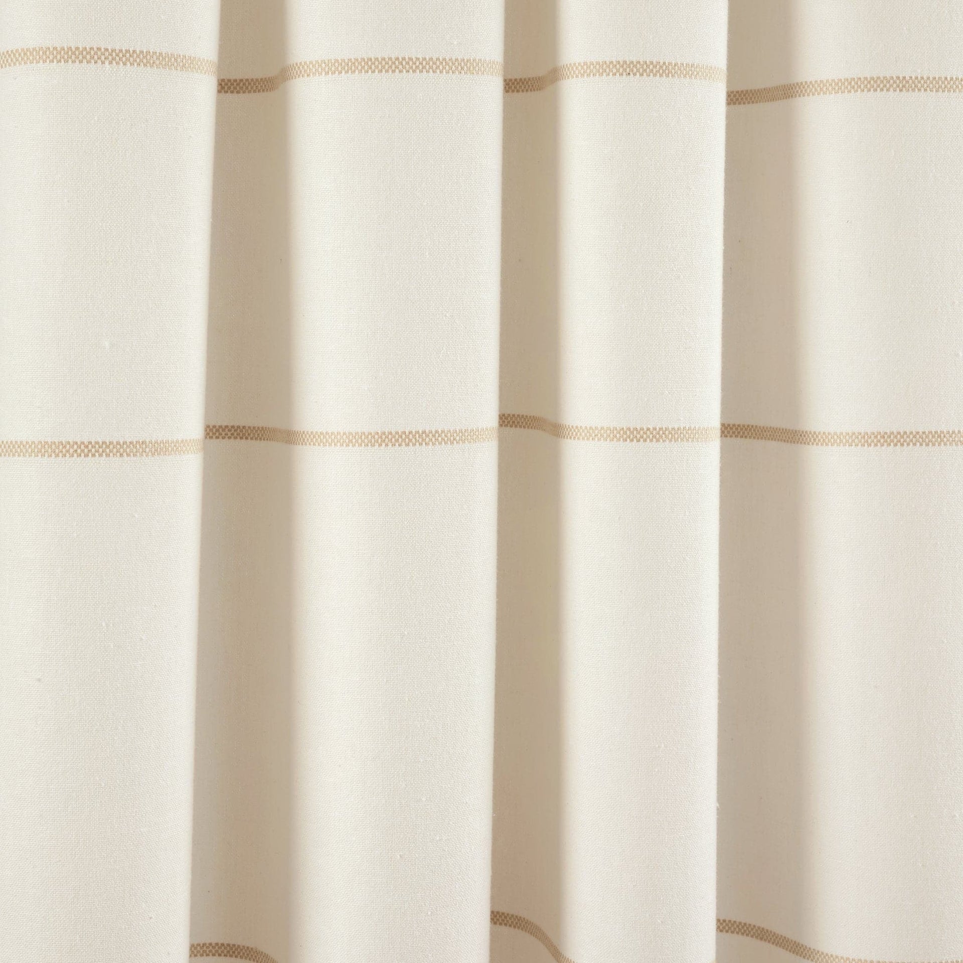 Farmhouse Boho Stripe Woven Tassel Yarn Dyed Recycled Cotton Blend Window Curtain Panel Set