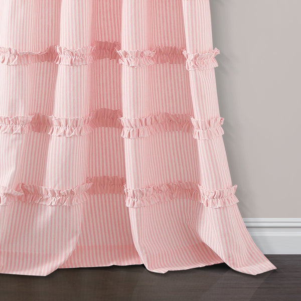 Vintage Stripe Yarn Dyed Window Curtain Panel Set
